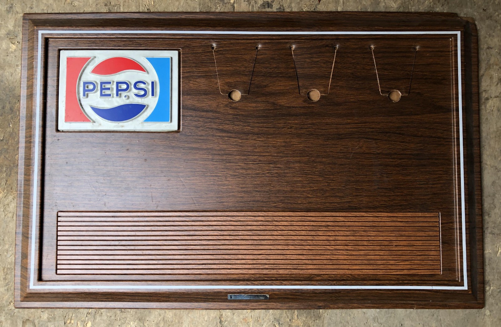 Pepsi Cola Soda Menu Message Board Sign Store Display 23×15 vintage woodgrain