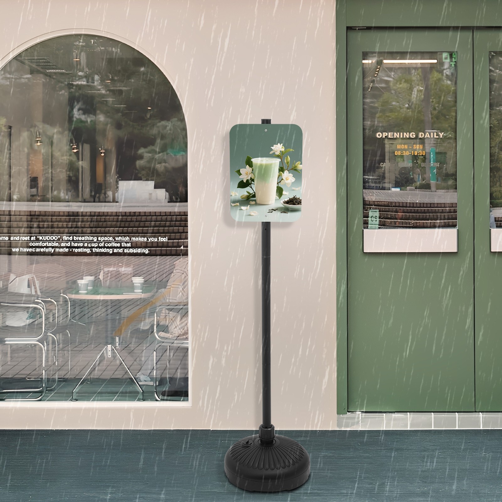 Dual-Sided Sign Holder Stand For Indoor and Outdoor Use, Sign Holder Stand