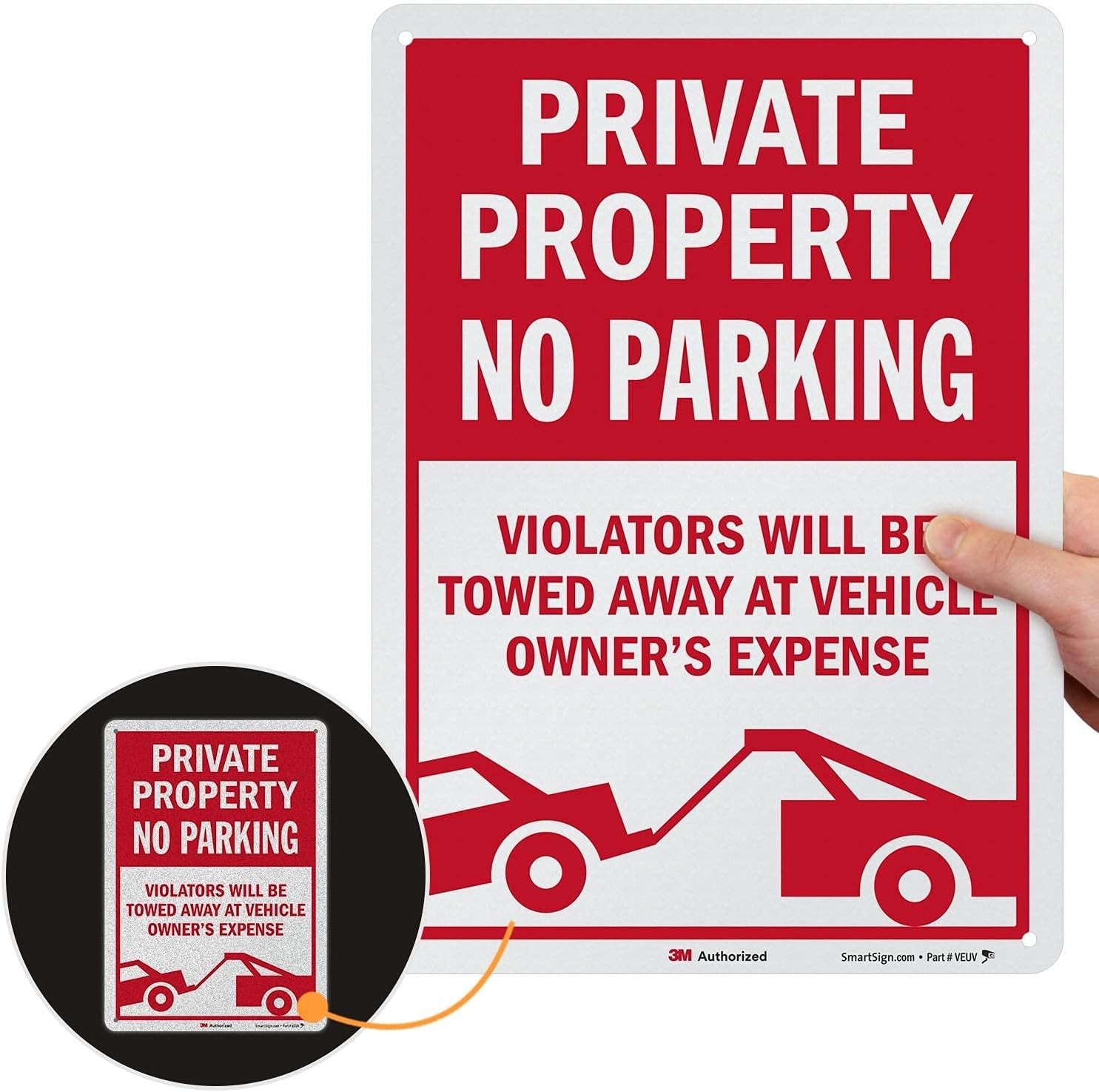 14 X 10 Inch “Private Property No Parking – Vehicles Towed at Owner&rsquo;S Expense” M