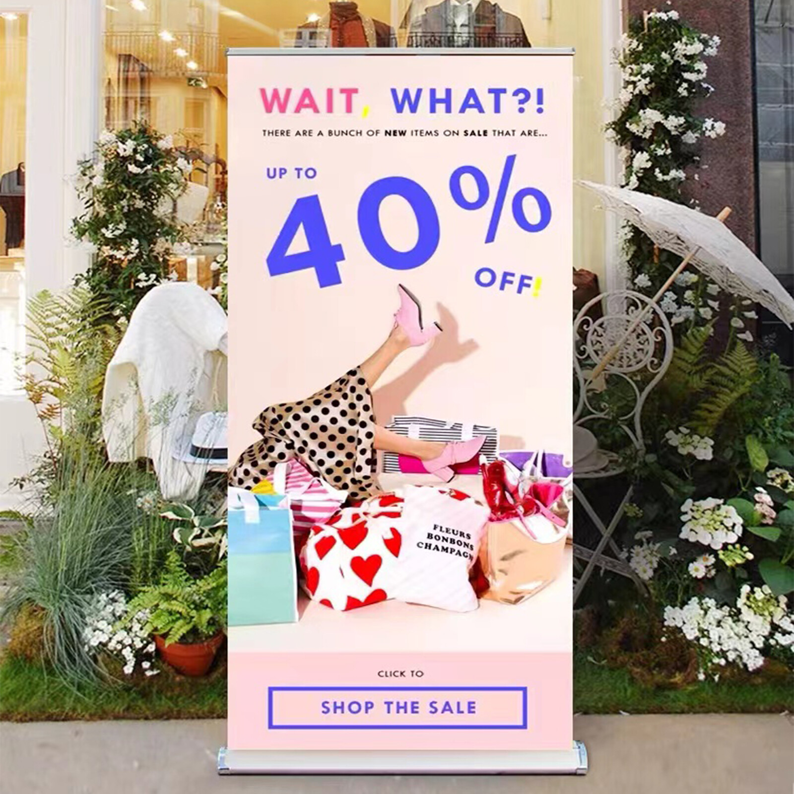 Premium Retractable Banner Stand (Stand ONLY)