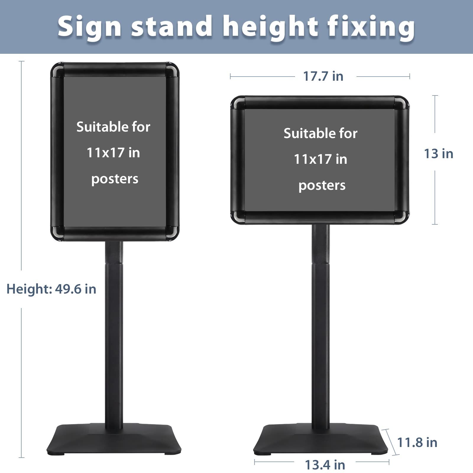 Heavy-duty Poster Stand Holder 11&Prime;x 17&Prime; Pedestal Floor Standing Sign Holder V…