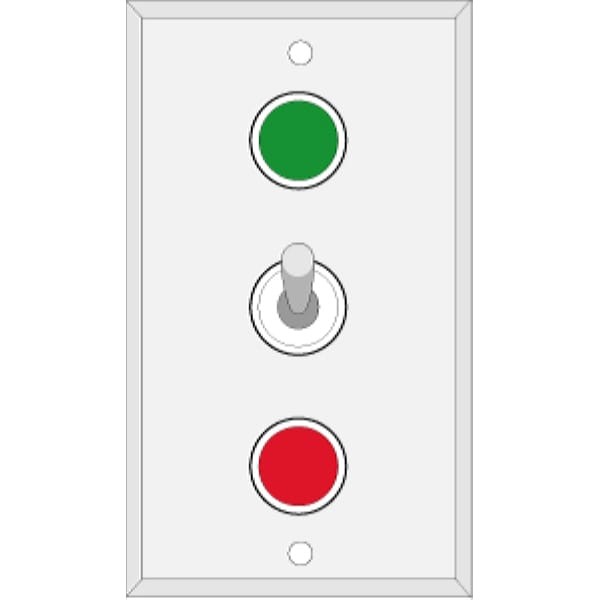 Signal-Tech 48463 SG3 DPDT/24VDC Single Gang Switch (1-DPDT), 2 pcs