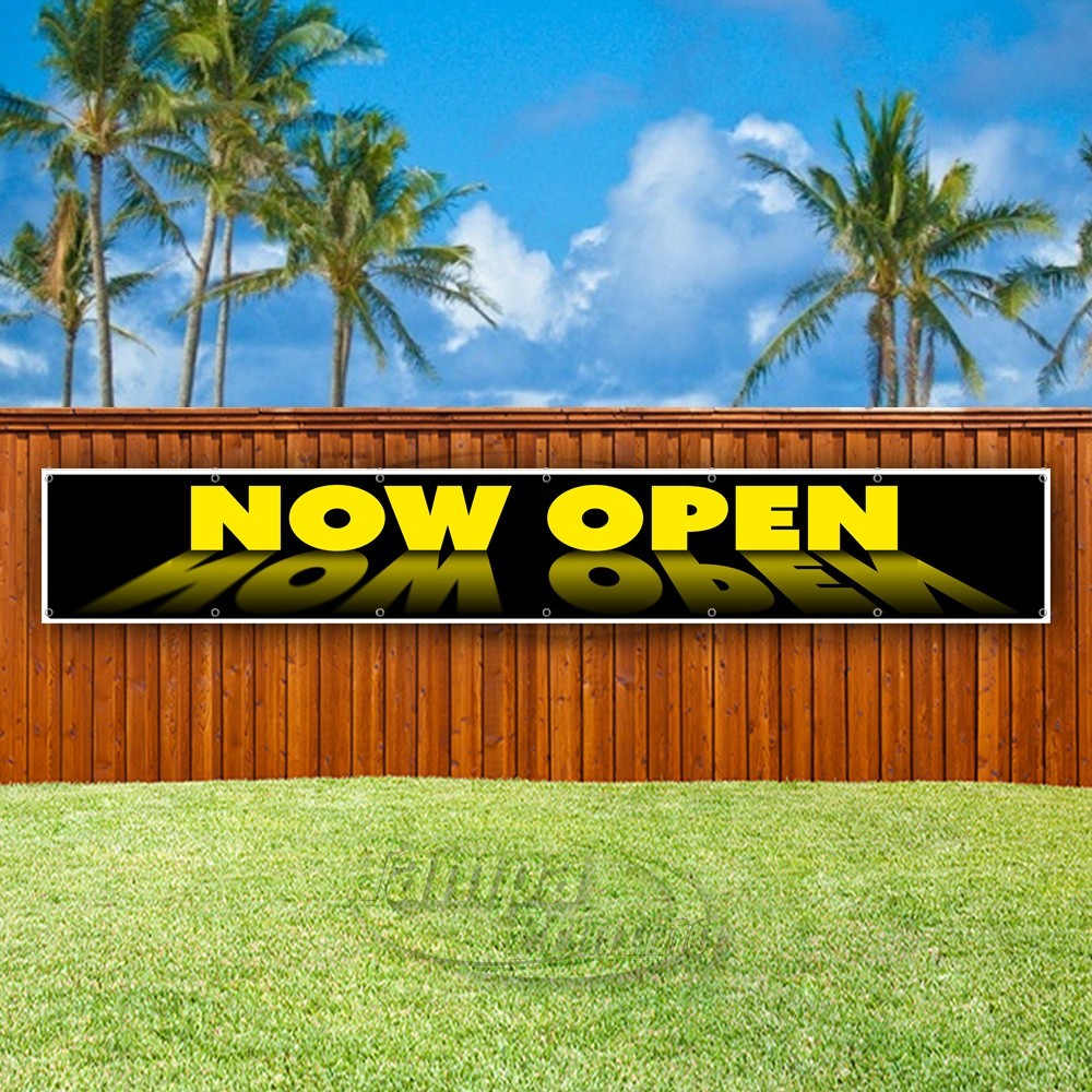 NOW OPEN Advertising Business Shop Vinyl Banner Flag Sign USA XL02455
