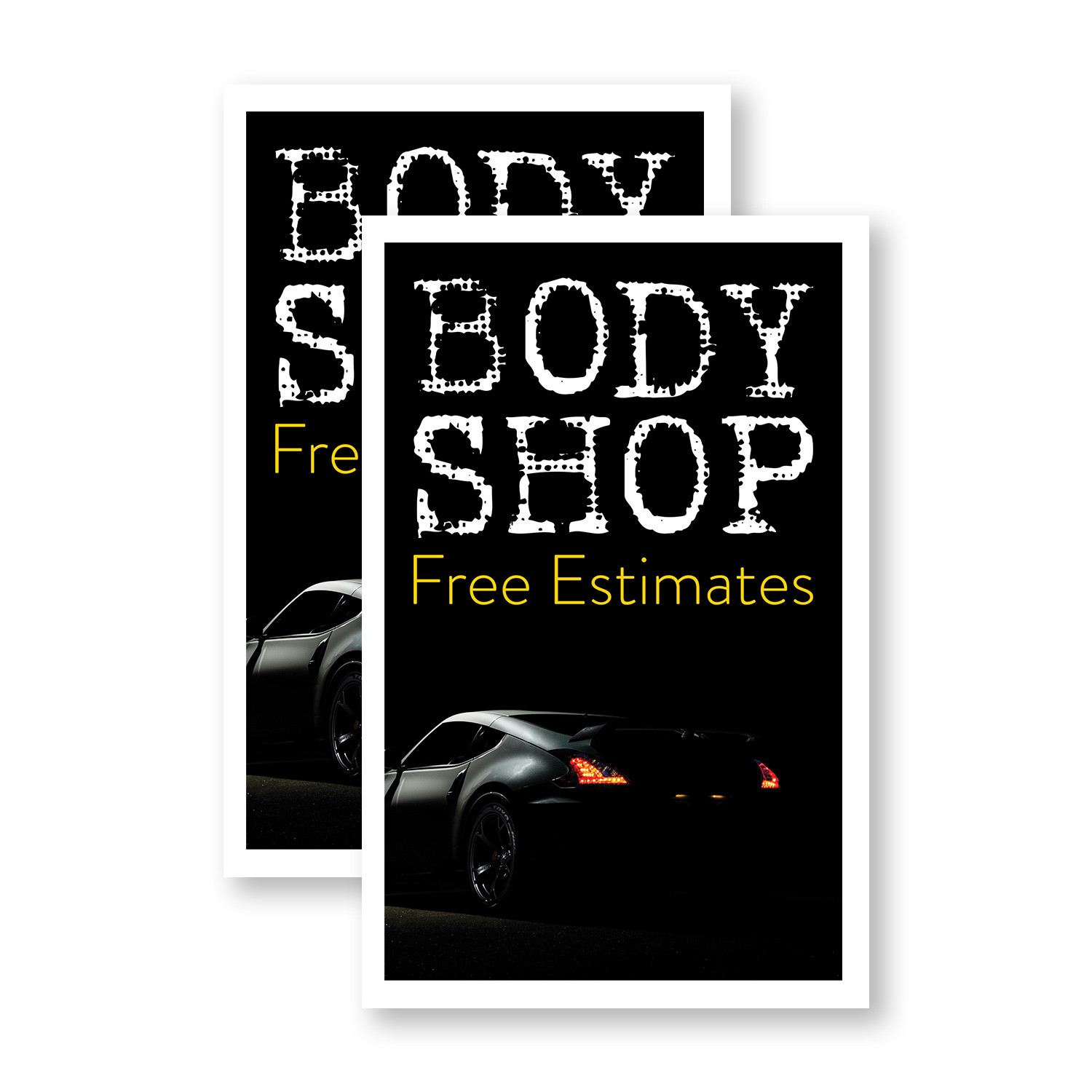 Body Shop Free Estimates Heavy Duty A-Frame Sidewalk Sign Collision Repair Auto