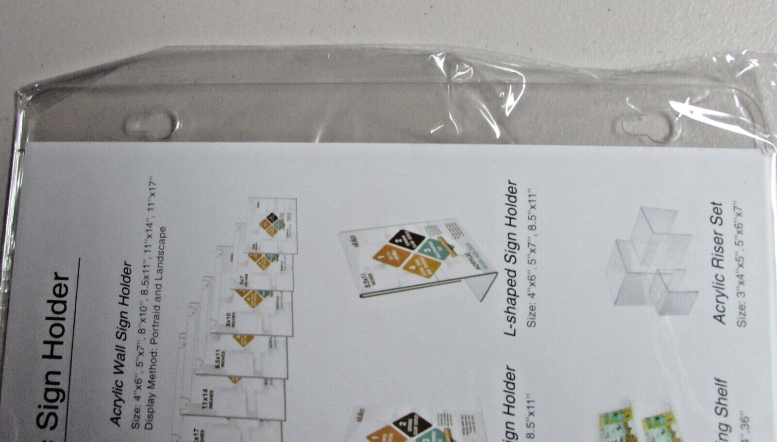 NIUBEE Acrylic Window Sign Holder 8.5×11 Inch with 4 Suction Cups for Clear