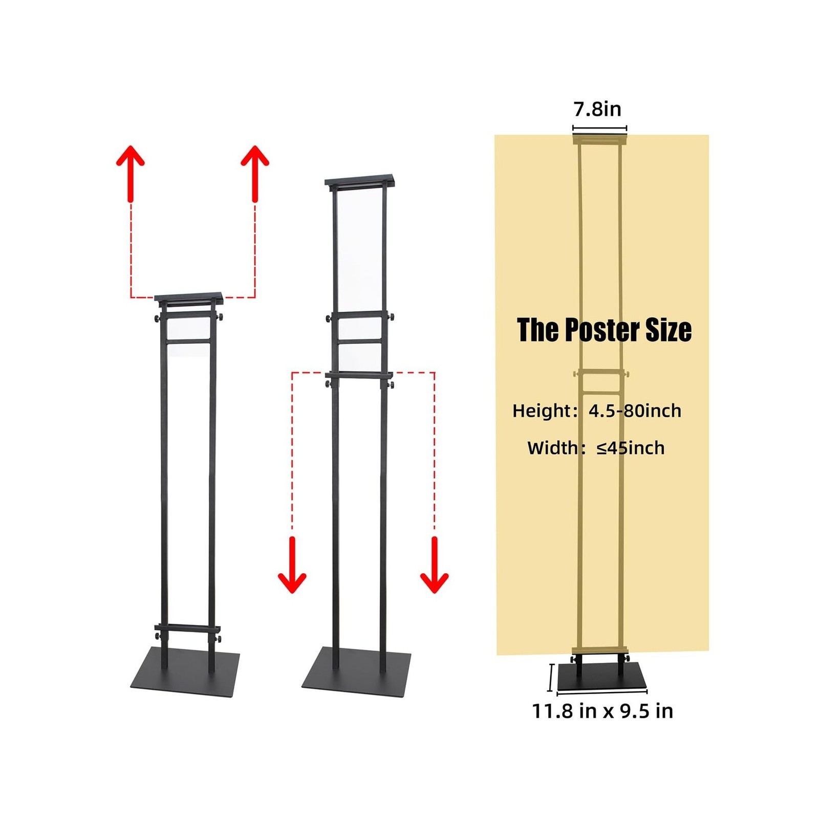 Poster Board Stand for Display, Heavy Duty Floor Sign Holder for Foam Board, …