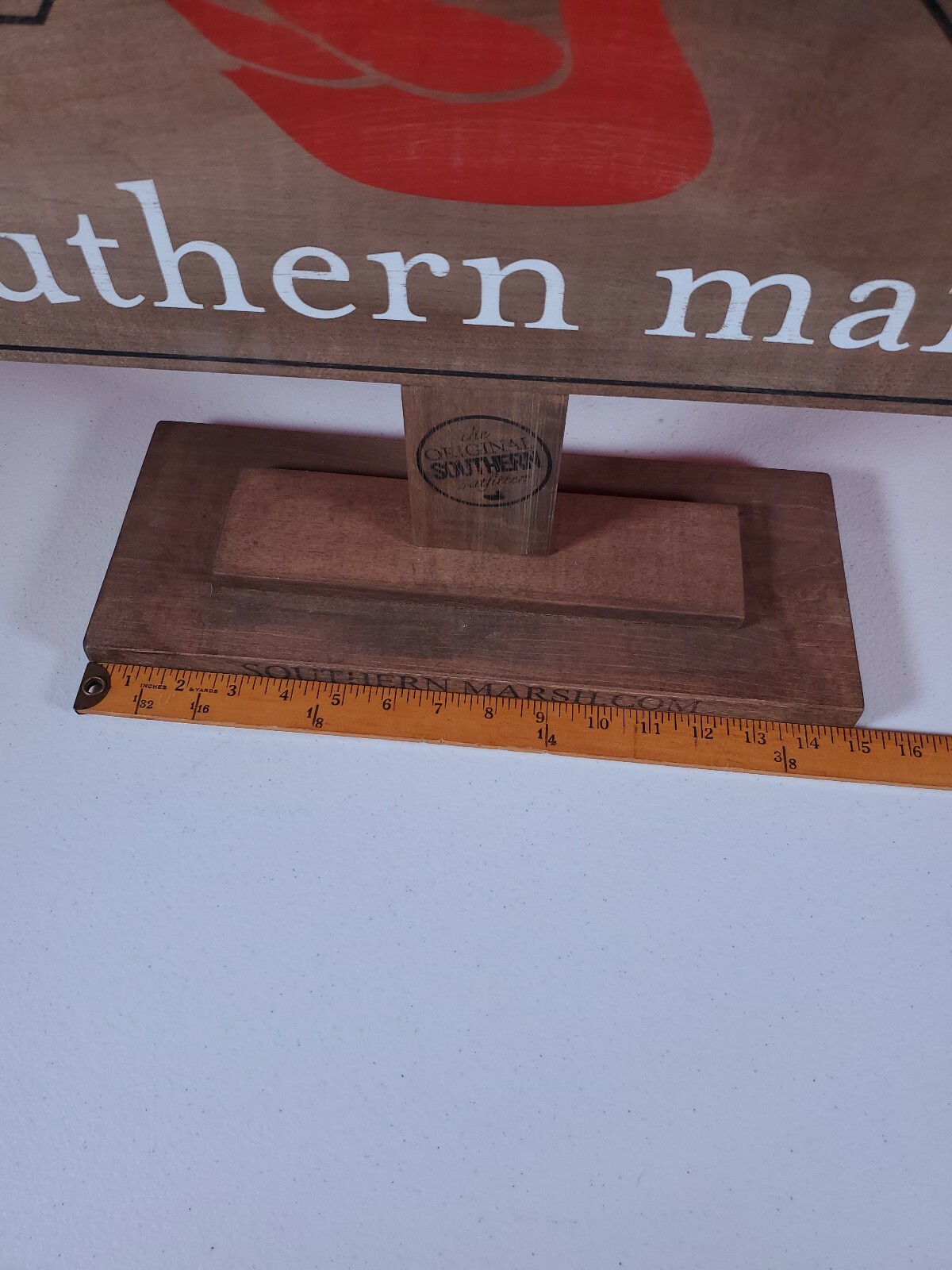 SOUTHERN MARSH Wooden Store Display Sign Red Duck, Clothing Used Fixture [CB22]