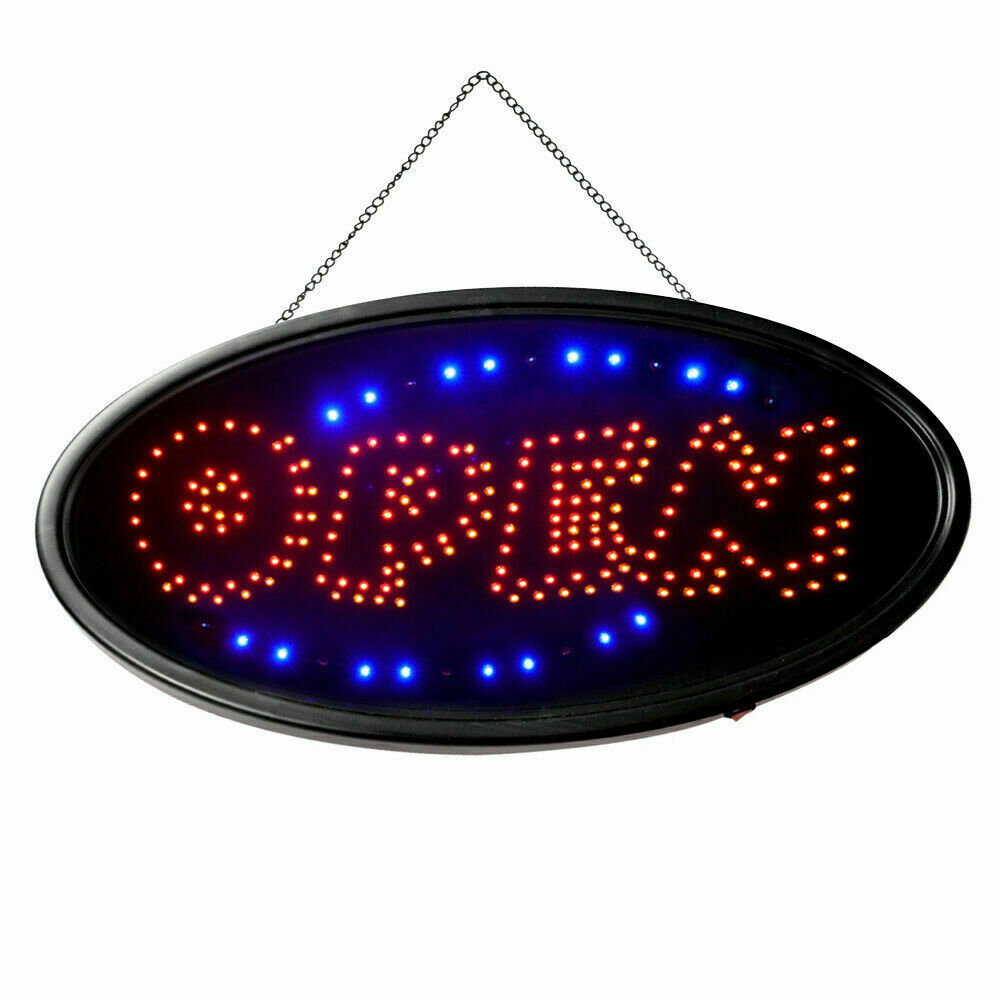 LED Animated Neon Light Ultra Bright Shop Store OPEN Business Sign ON/OFF Switch