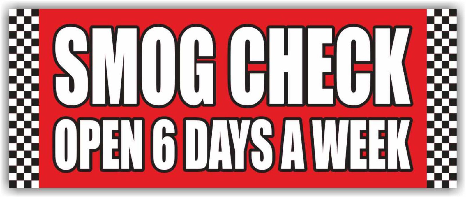 SMOG CHECK Advertising Banner Vinyl Sign auto repair service State Inspection