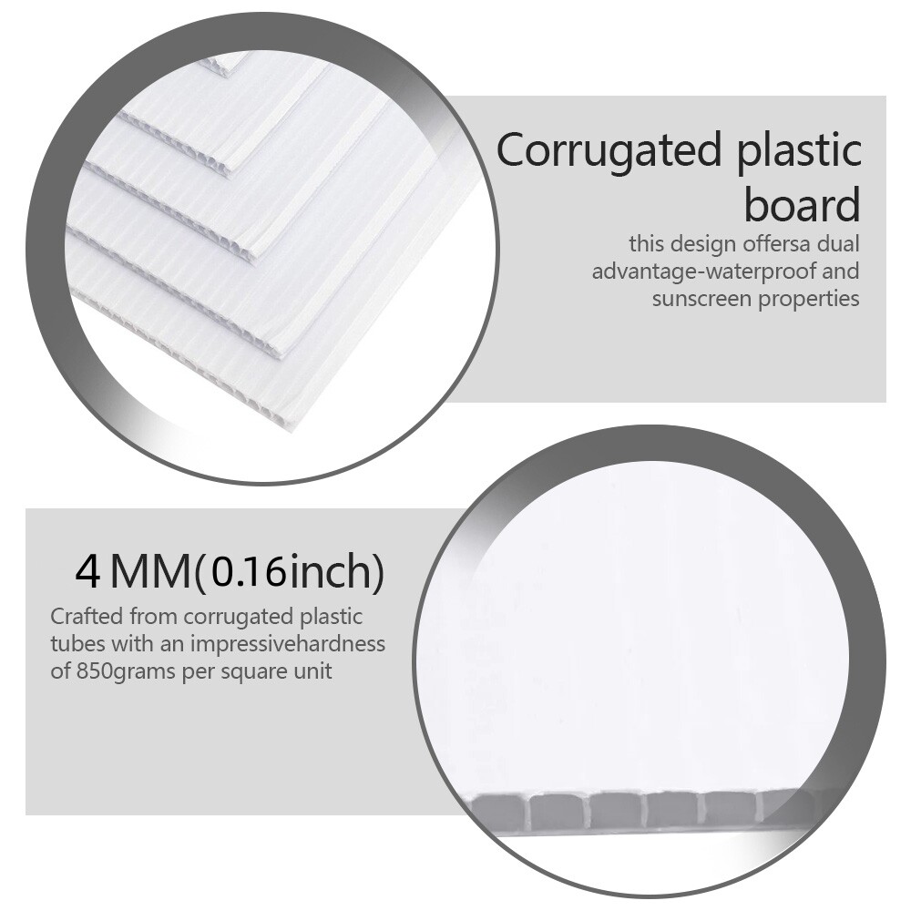 18&Prime;x24&Prime; Durable Blank Yard Business Sign Kit 0.14&Prime; Thickness with 21&Prime; H Stakes