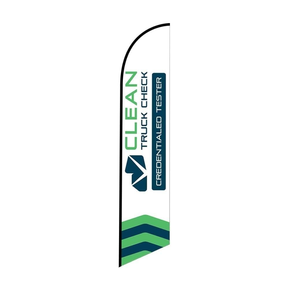 CLEAN TRUCK CHECK Credentialed Tester Swooper 12FT Tall Feather Banner –…