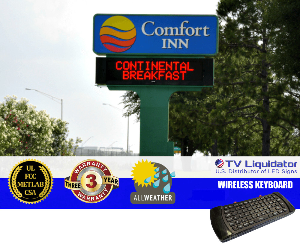 119&Prime; x 20&Prime; Outdoor Programmable LED Signs ~ UL, MET, CSA, FCC – TV Liquidator