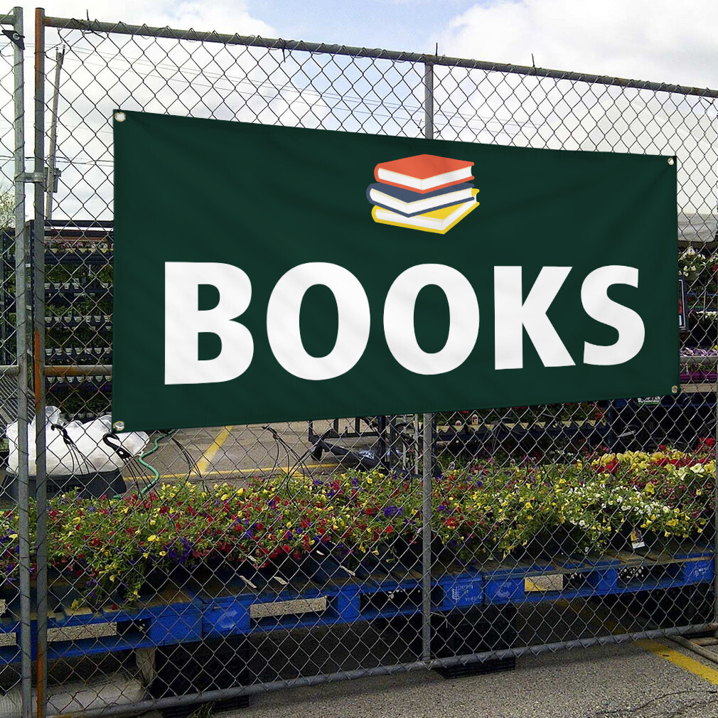 Vinyl Banner Multiple Sizes Books Outdoor Advertising Printing Business Outdoor