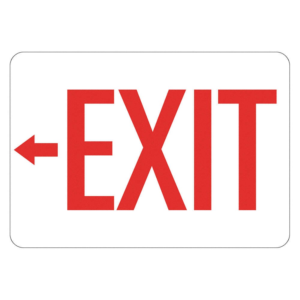 LYLE LCU1-0006-RA_10x7 Rflctv Exit & Entrance Sign,7x10in,Alum 484L40