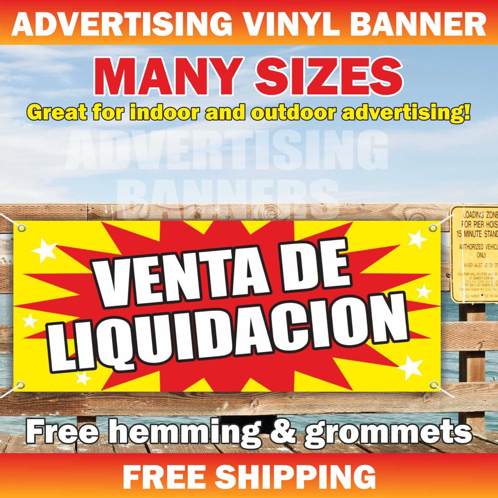 VENTA DE LIQUIDACION Advertising Banner Vinyl Sign LIQUIDATION SALE Discount