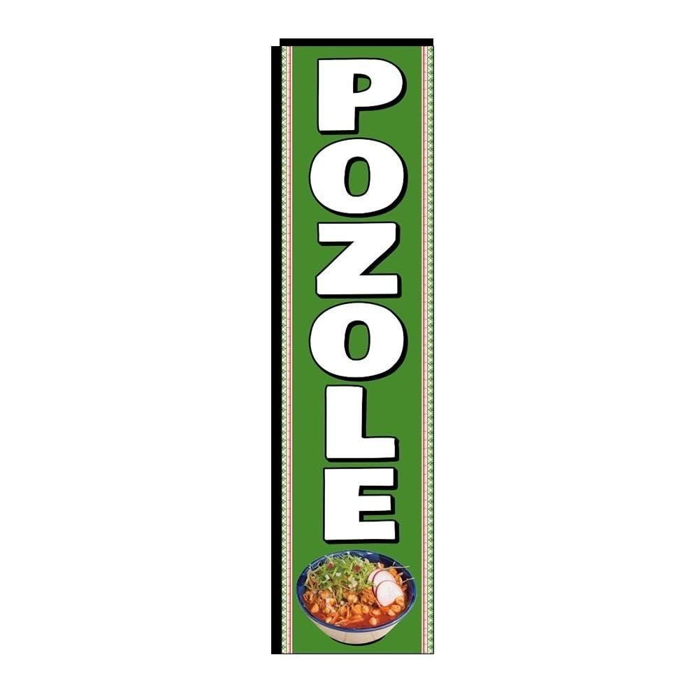 POZOLE Mexican Food Sign – Outdoor Advertising Rectangle Feather Banner…