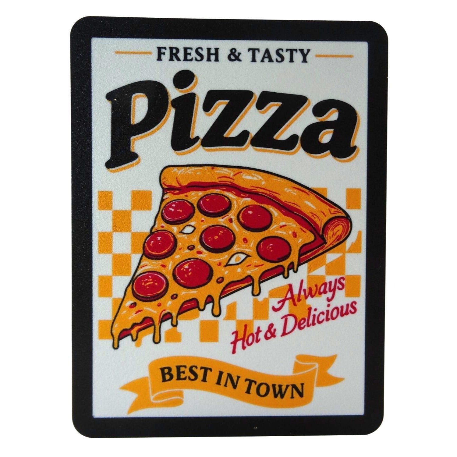 « Fresh & Tasty Pizza » LED Lightbox Sign (7&Prime;x10&Prime;) – Retro Pizzeria Window Display