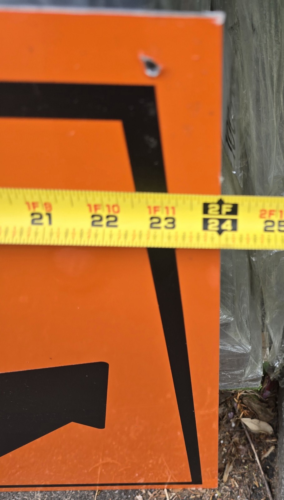 Bicycle Right Arrow Orange Reflective 24&Prime; Street Sign Bike Lane Construction #1