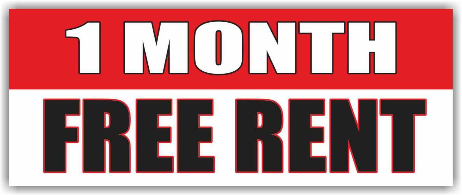 1 MONTH FREE RENT Advertising Banner Vinyl Sign apartment room realtor space