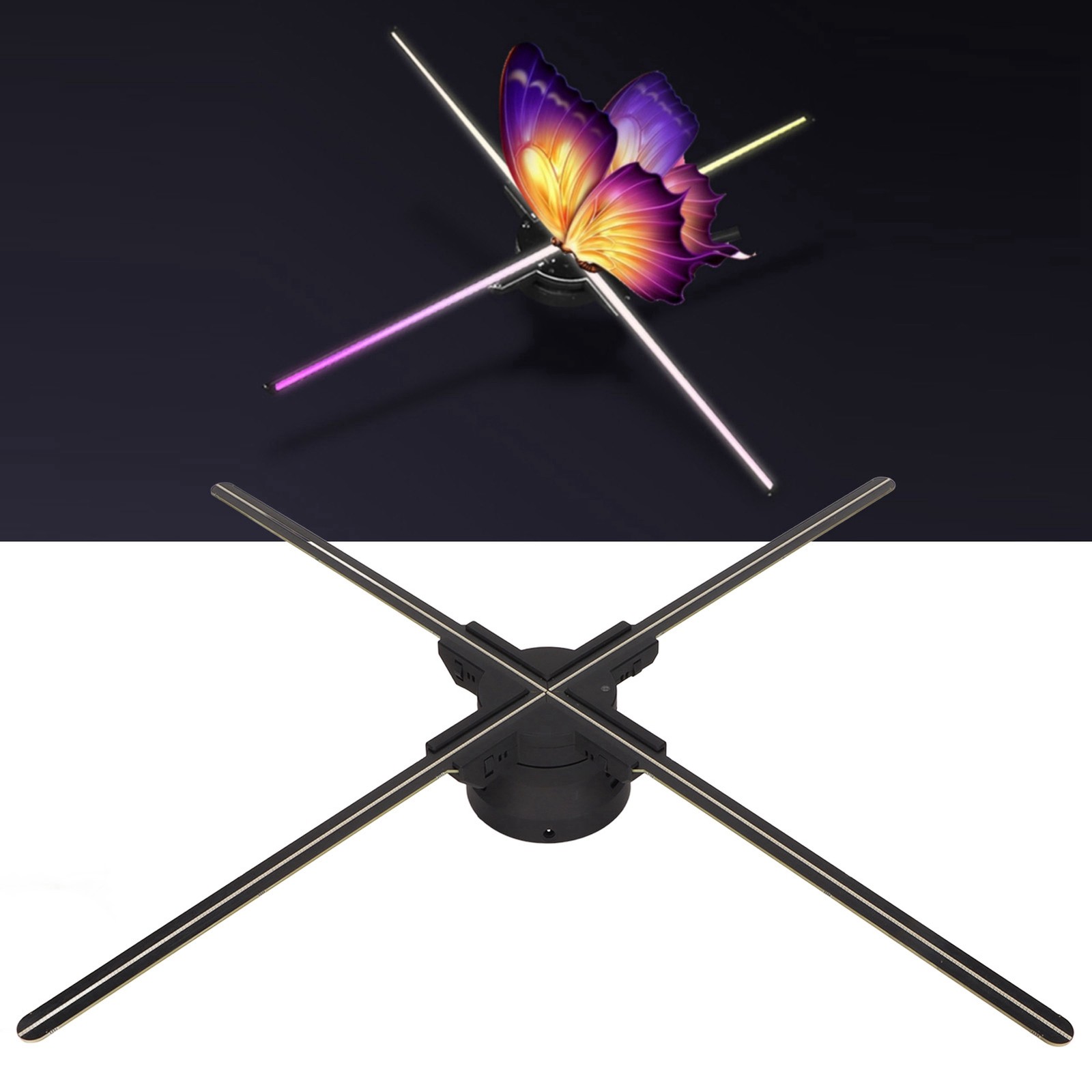 3D Hologram Fan 25.2&Prime; 768 LED 1024x768P with Audio & Multi-Unit Splicing