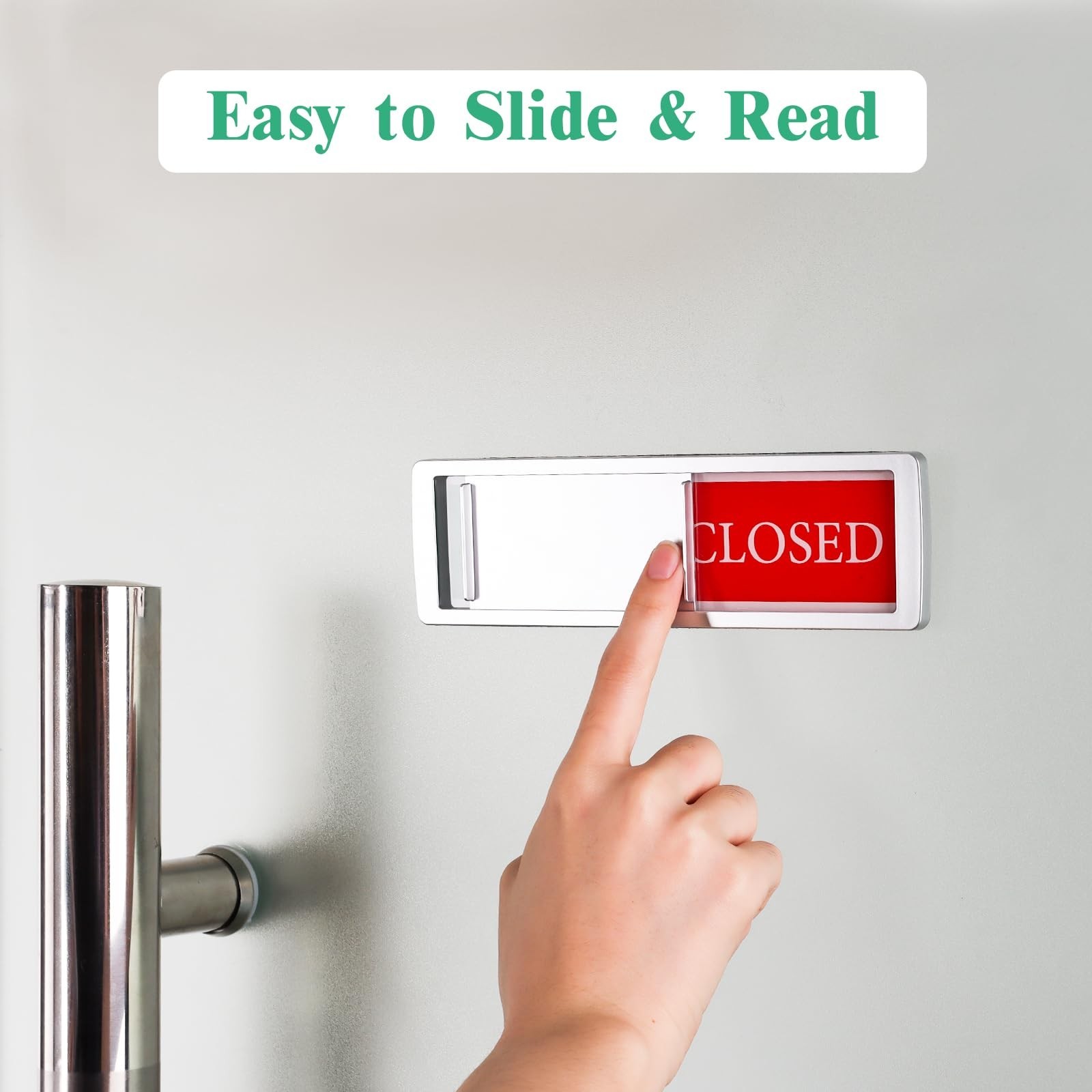 Open Closed Signs for Business，Privacy Slider Indicator Door Sign for Sto