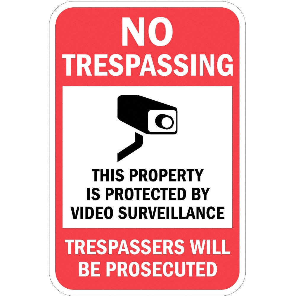 LYLE T1-1074-EG_12x18 Property Sign,18 in x 12 in,Aluminum 36A868