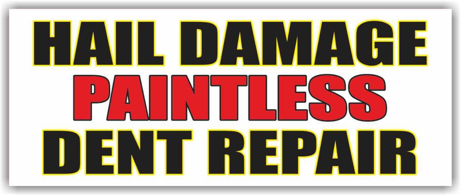 HAIL DAMAGE PAINTLESS DENT REPAIR Advertising Banner Vinyl Mesh Sign Auto Hail