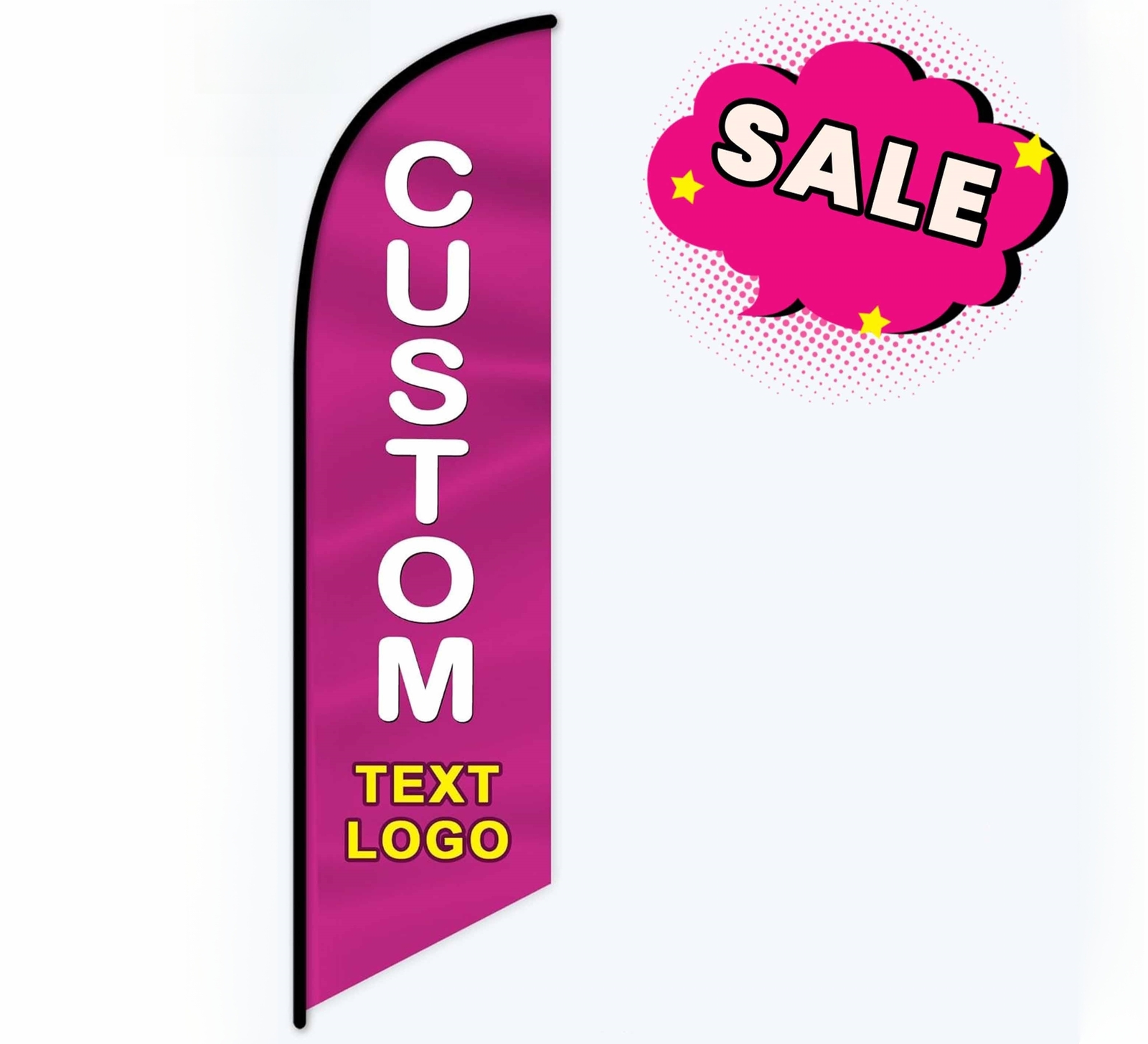 Custom Advertising Feather Flags Business Outside (Only Flag) Personalized Logo