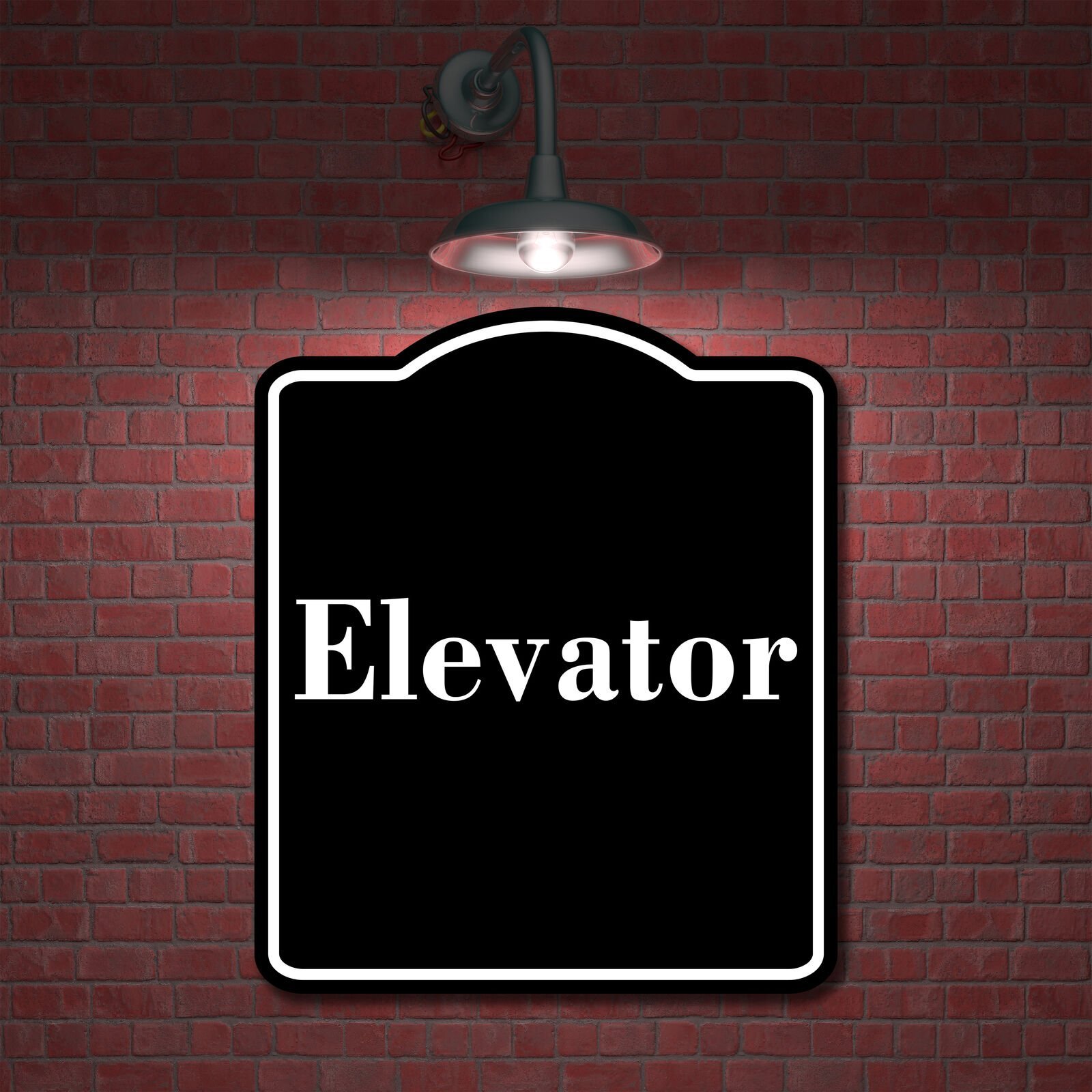 Elevator BLACK Aluminum Composite Sign