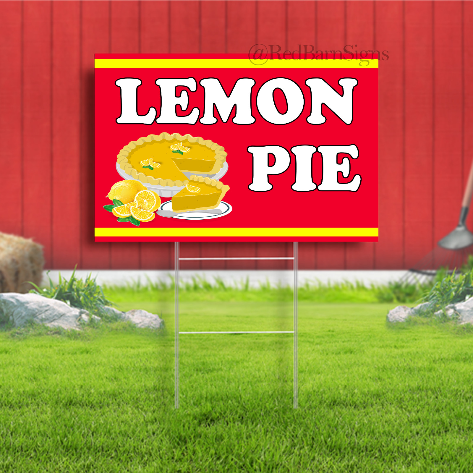 Lemon Pie Indoor Outdoor Yard Sign