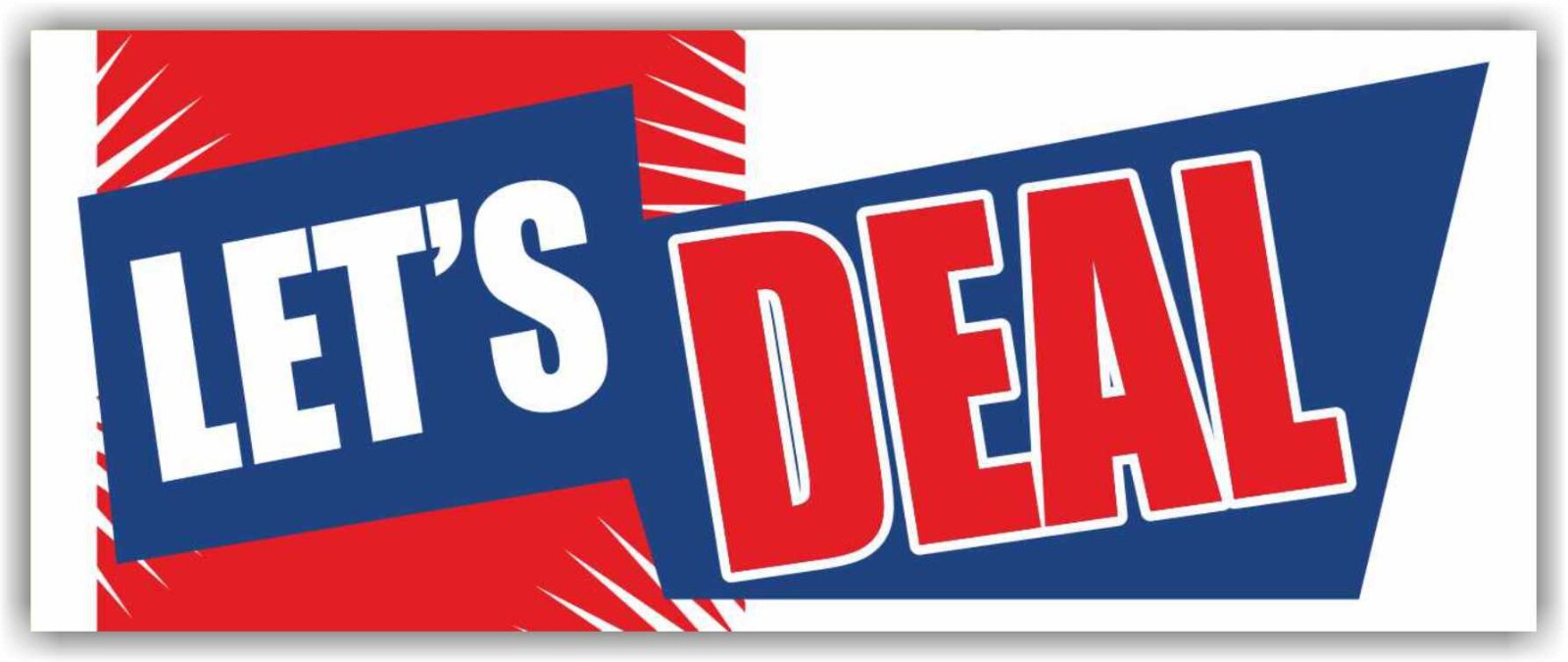 LET’S DEAL Advertising Banner Vinyl Mesh Sign used car sale vehicle we finance