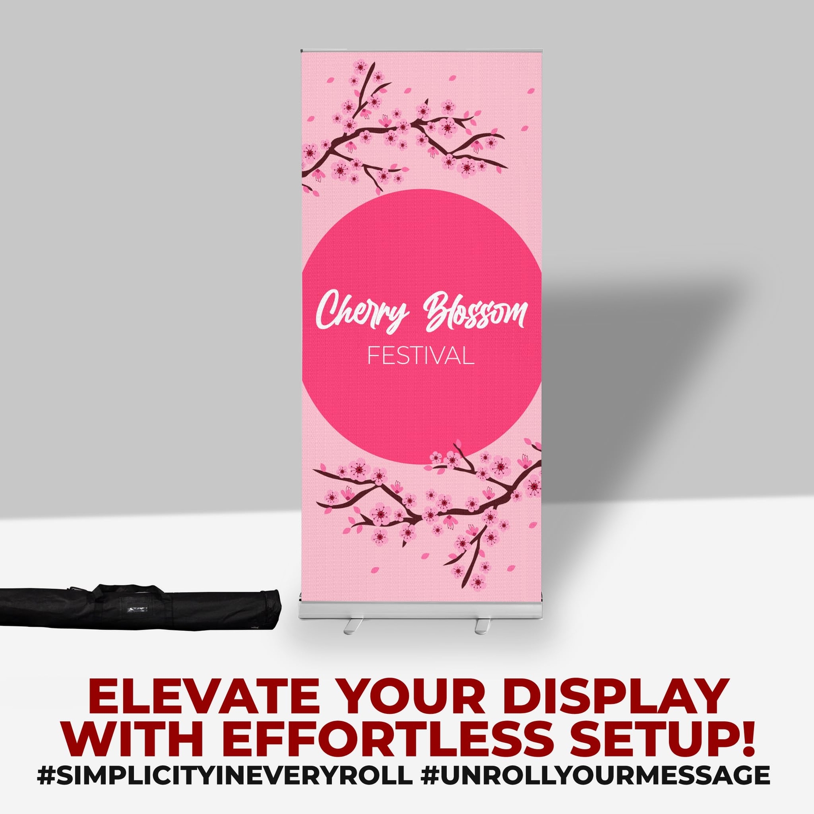 Festivals Sign Retractable Banner Stand | Backdrop Roll-up Banner Stand w/ Cover