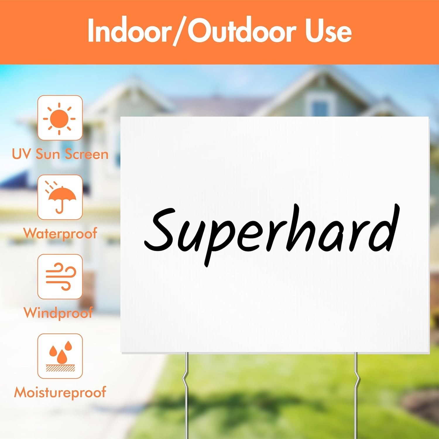 Versatile 3-Pack Blank Yard Signs with Easy Setup and Metal Stakes – Outdoor Use