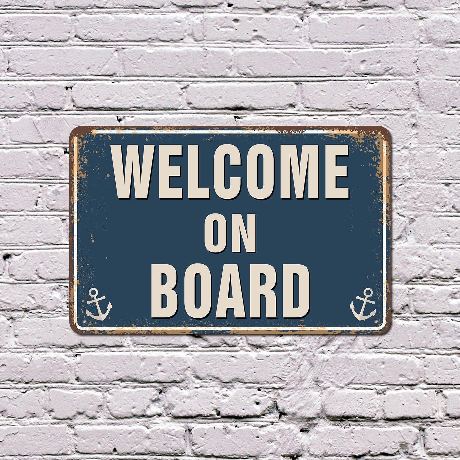 Welcome On Board Street Sign All Hands Happy Sailing Durable Perfect for Boats