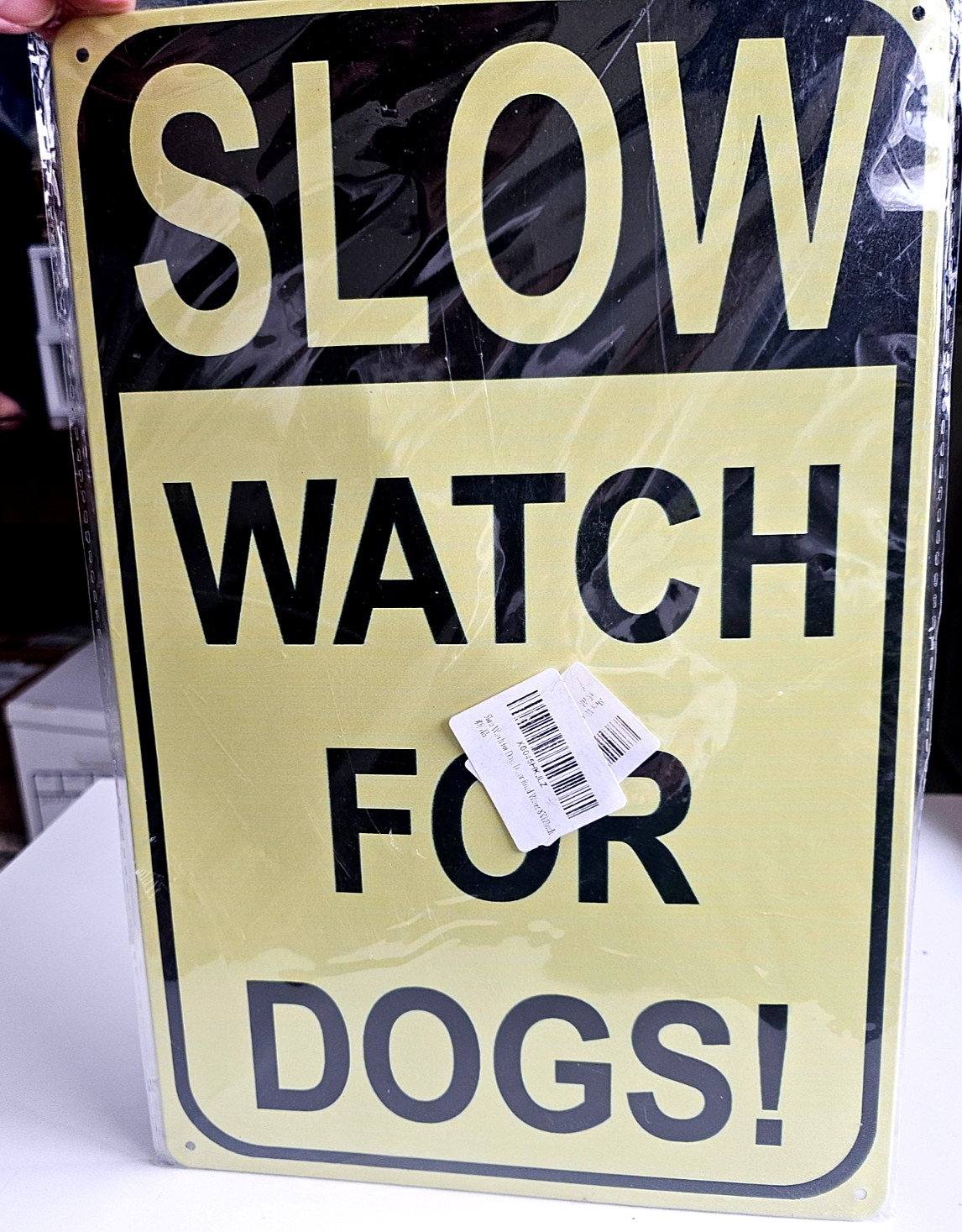 Slow Watch For Dogs! Sign