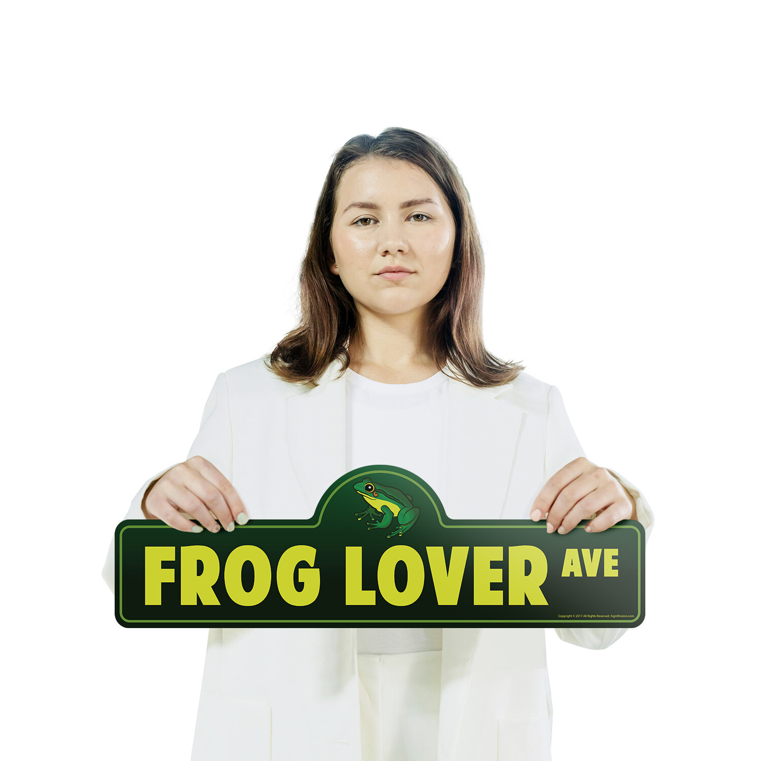 Frog Lover (3 Pack) Plastic Street Sign Crossing Warning Vintage Rustic Beware