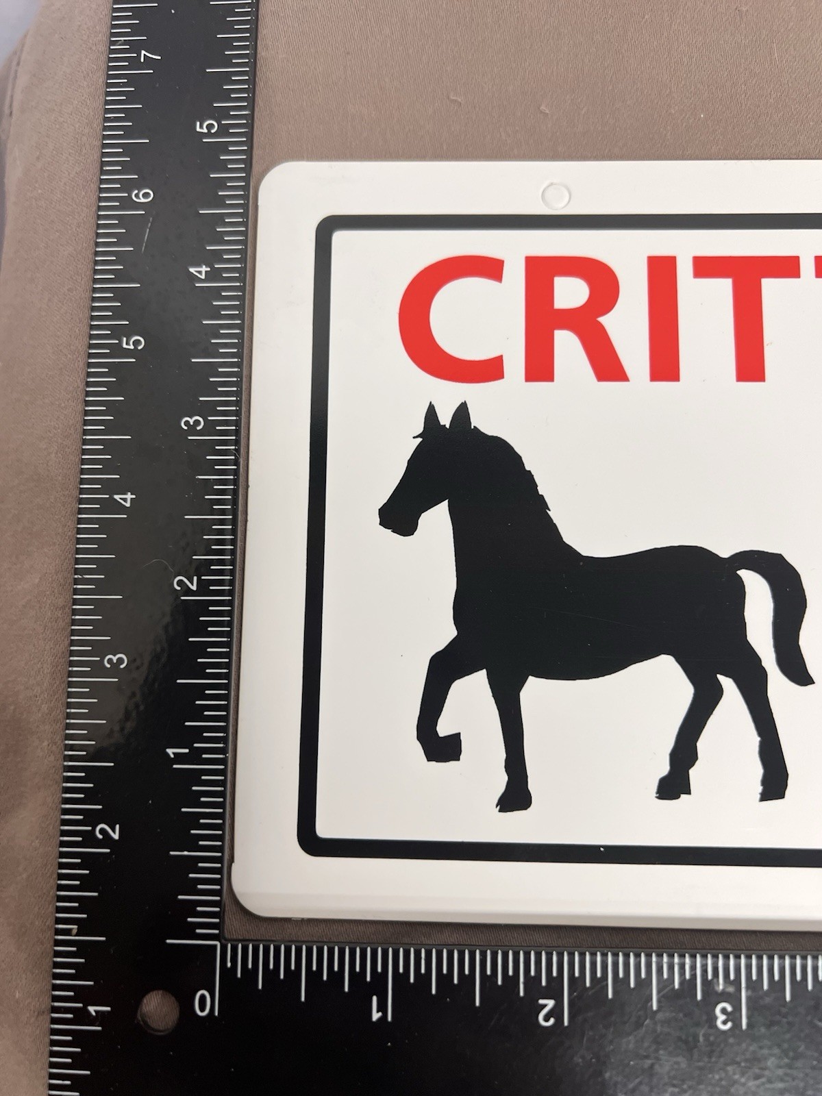 Hillman 848607 Red & Black White Plastic Critter Xing Sign – 5&Prime; X 10&Prime; Farm Anim