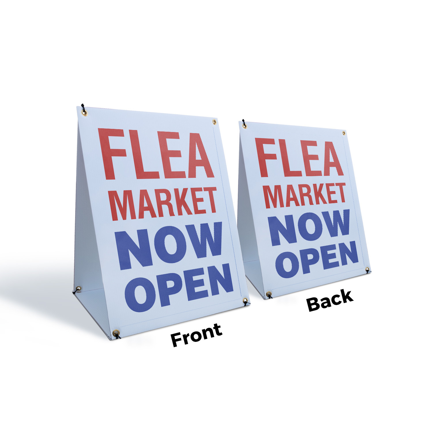 Flea Market Now Open A-Frame Sidewalk Sign Grand Opening Local Shopping Fun