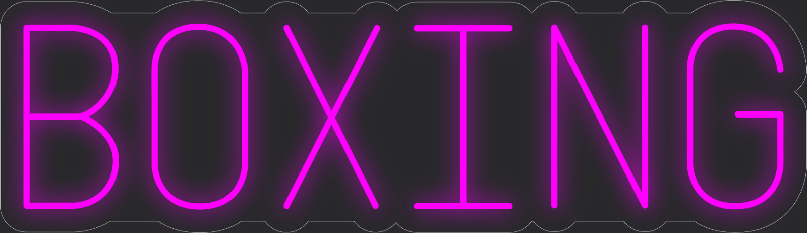 Boxing Neon LED Sign Business Wall Decor Lighted Store Sign 36 x 11 in.