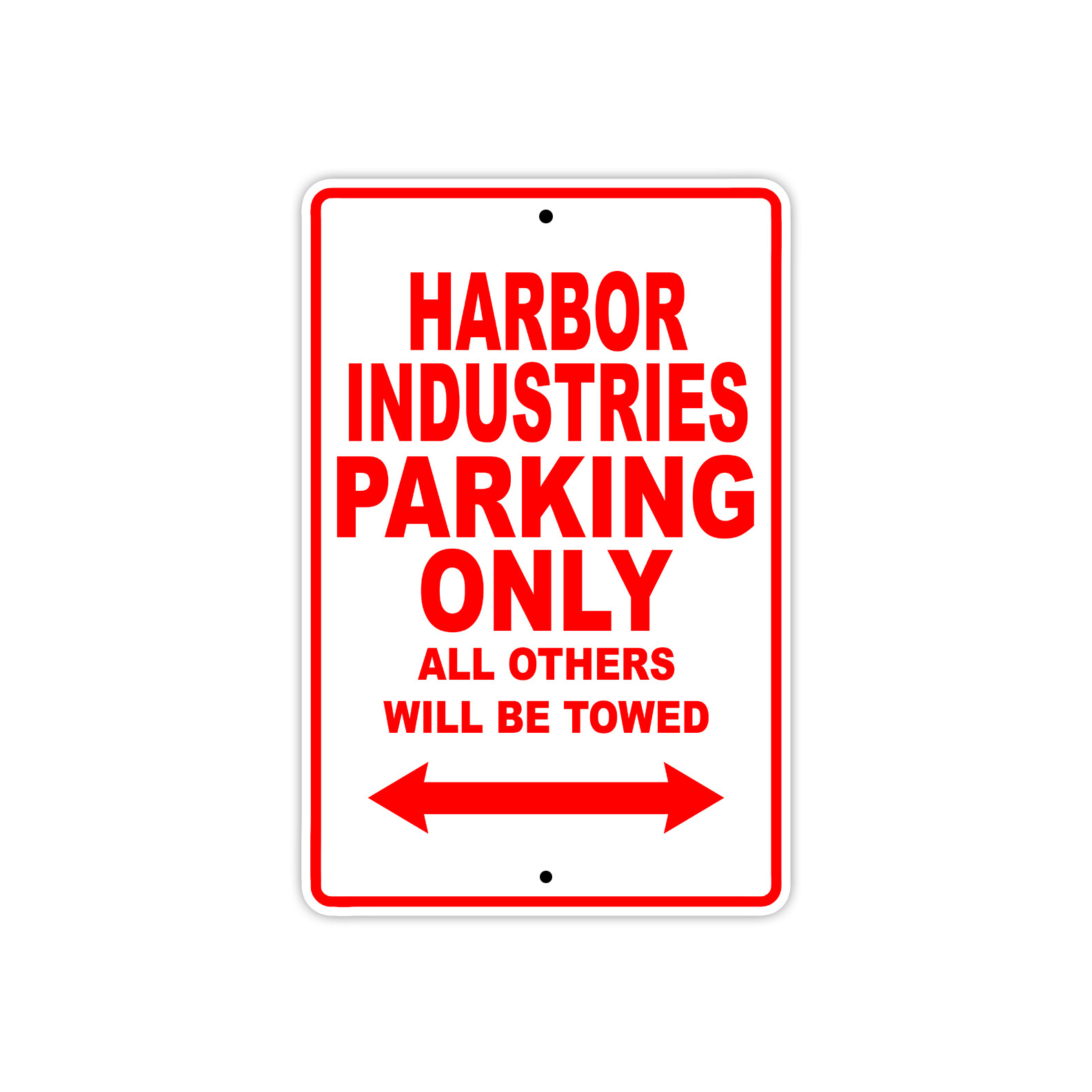 Harbor Industries Parking Only Wall Art Decor Novelty Notice Aluminum Metal Sign