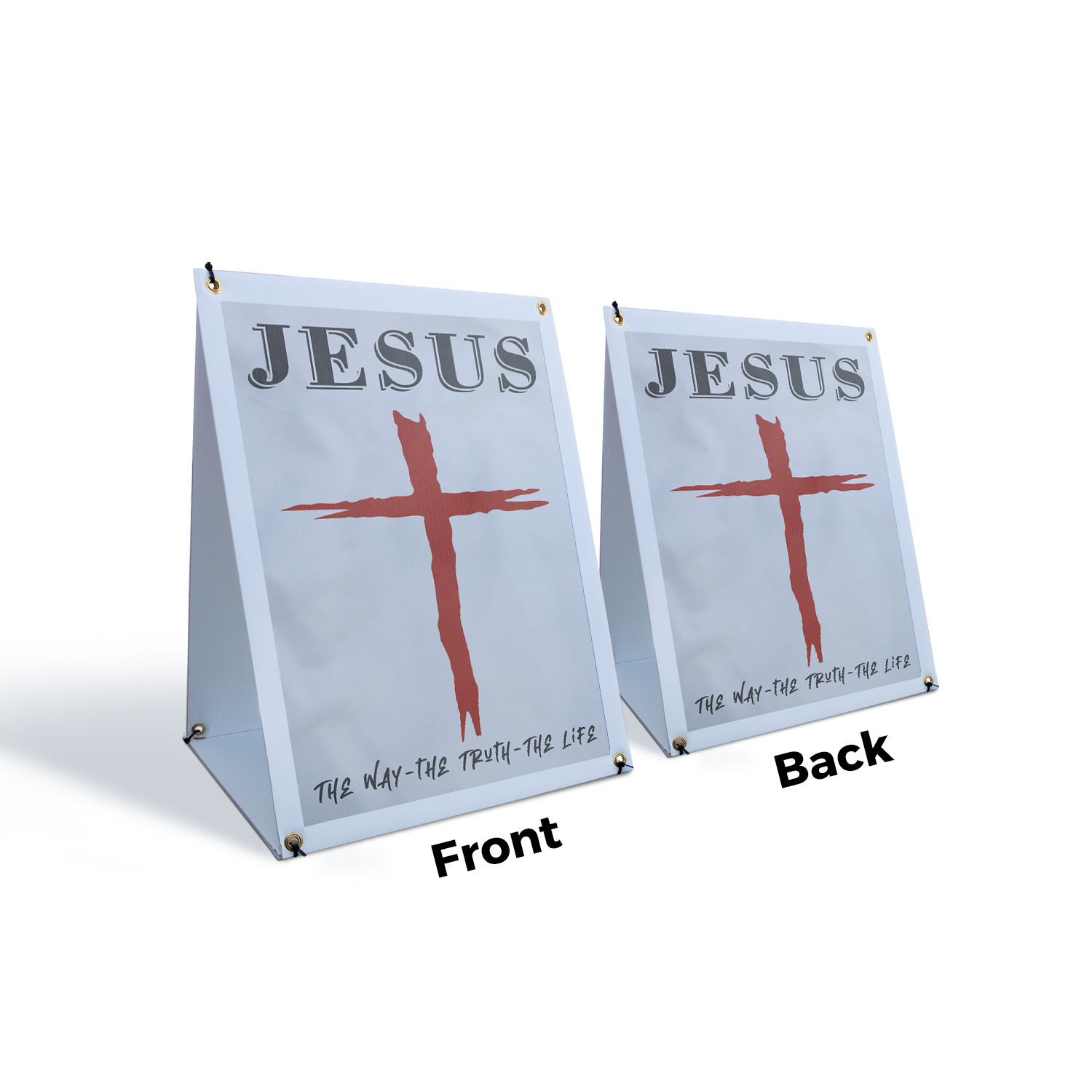 Jesus The Way The Truth The Life A-Frame Sidewalk Sign Christian Faith Based