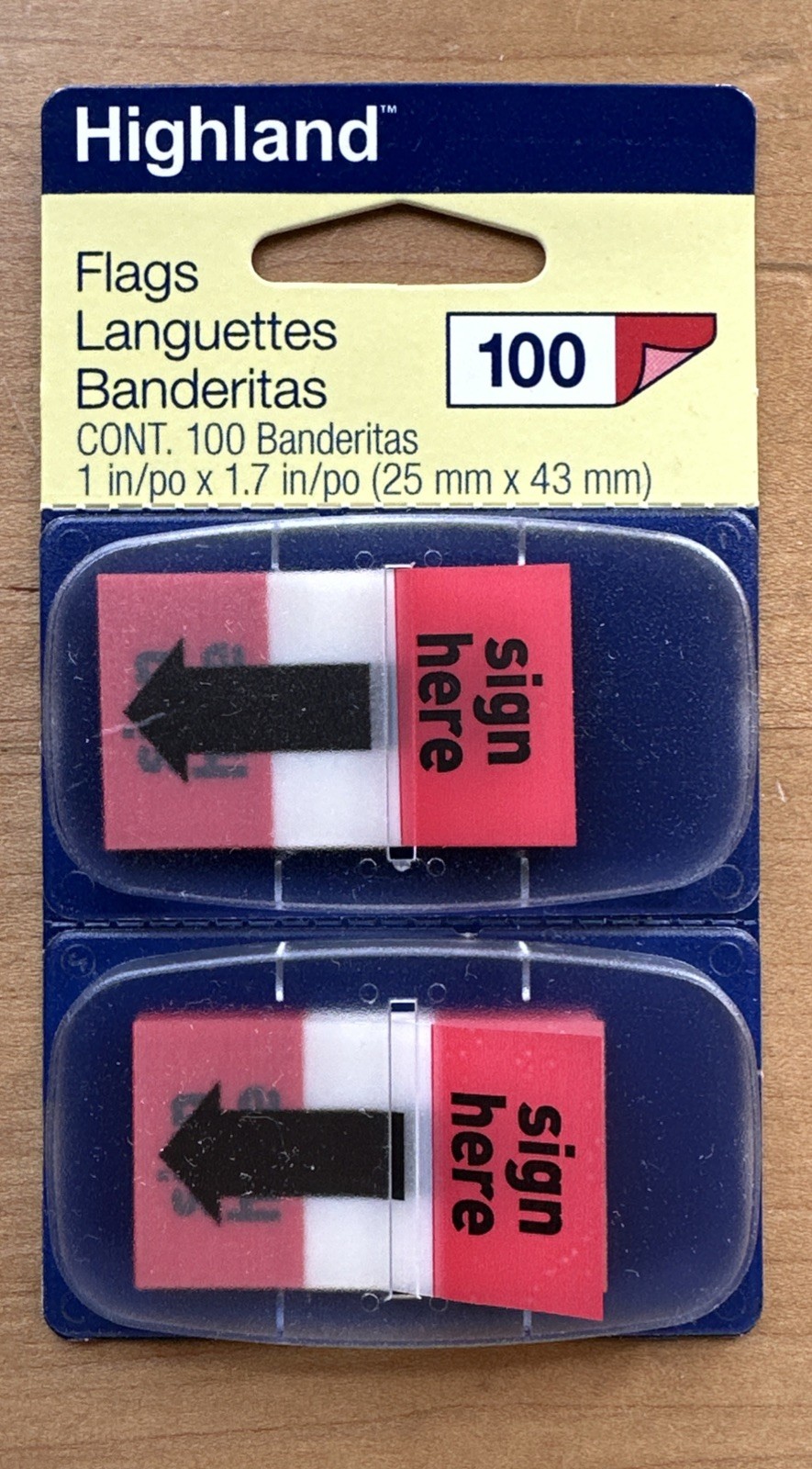 Highland Flags “Sign Here” 4 Packs Of 100 Count Stickers Document Office
