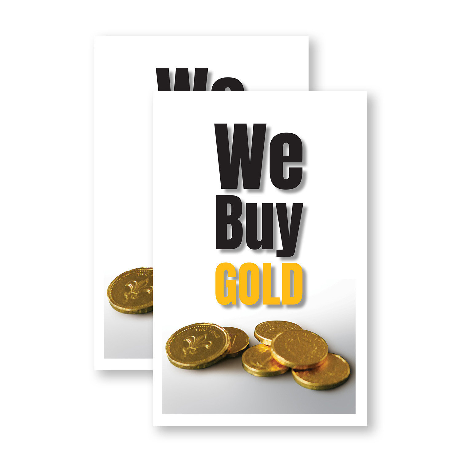 We Buy Gold Vertical Heavy Duty A-Frame Sidewalk Sign Reliable Transactions