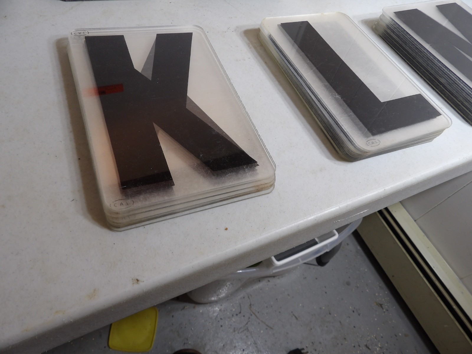 Large Lot of 6&Prime; Tall Marquee Sign Hard Plastic Letters ( Cal Brand )