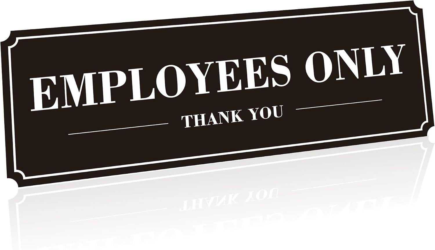 Employees Only Sign for Door, (2 Pack) Self-Adhesive Staff Only for Business Doo
