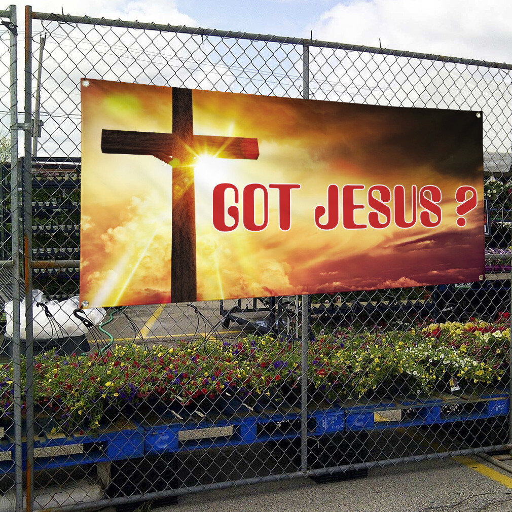 Vinyl Banner Multiple Sizes Got Jesus Outdoor Advertising Printing Religions