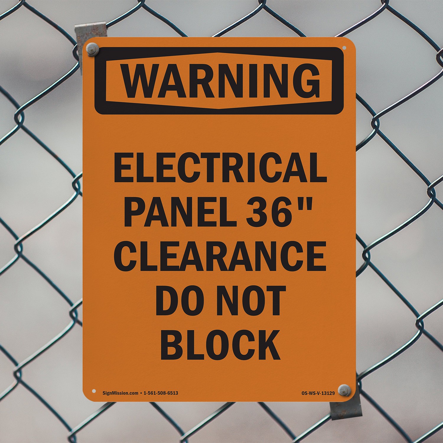 Electrical Panel 36 Clearance OSHA WARNING Sign Metal,, Decal 5 or 10 Pack