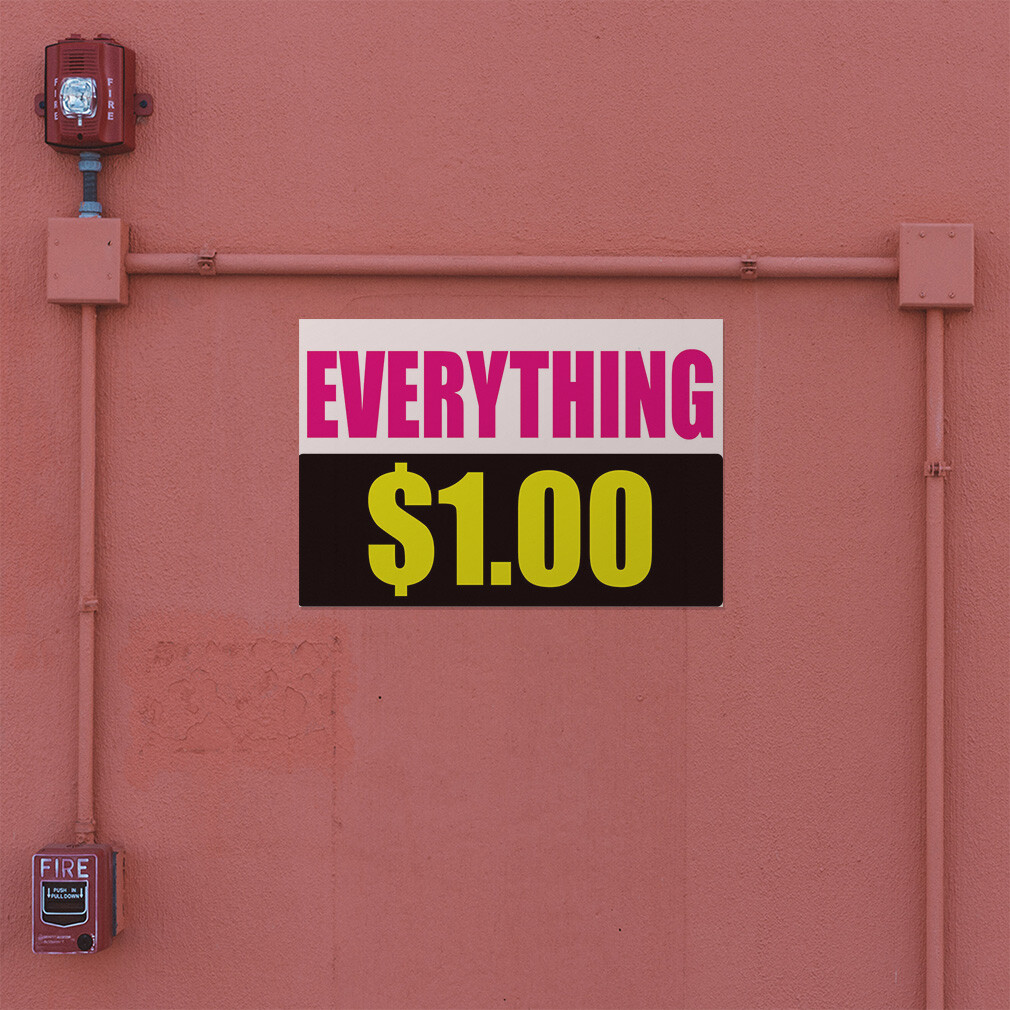 Decal Stickers Everything $1.00 Advertising Printing Vinyl Store Sign Label