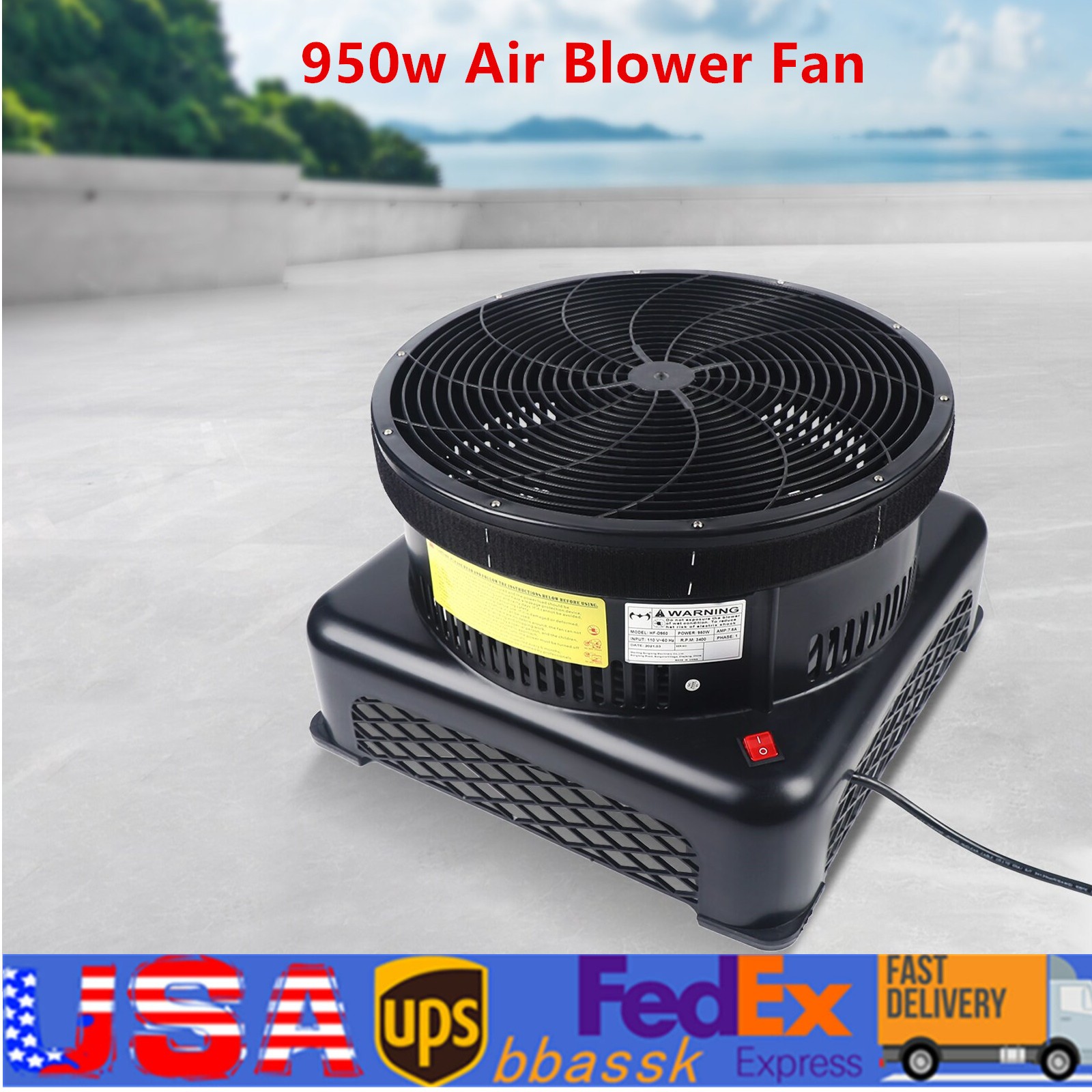 18 Inch Air Blower for Inflatable Tube Man Tall Sky Dancers 950W Blower Fan