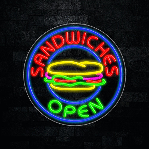 Sandwiches LED Neon Sign 26&Prime;L x 26&Prime;H #31336